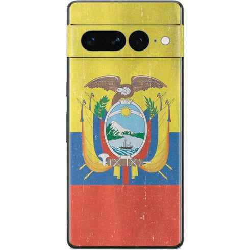 Ecuador Flag Distressed Google Pixel 7 Pro Skin